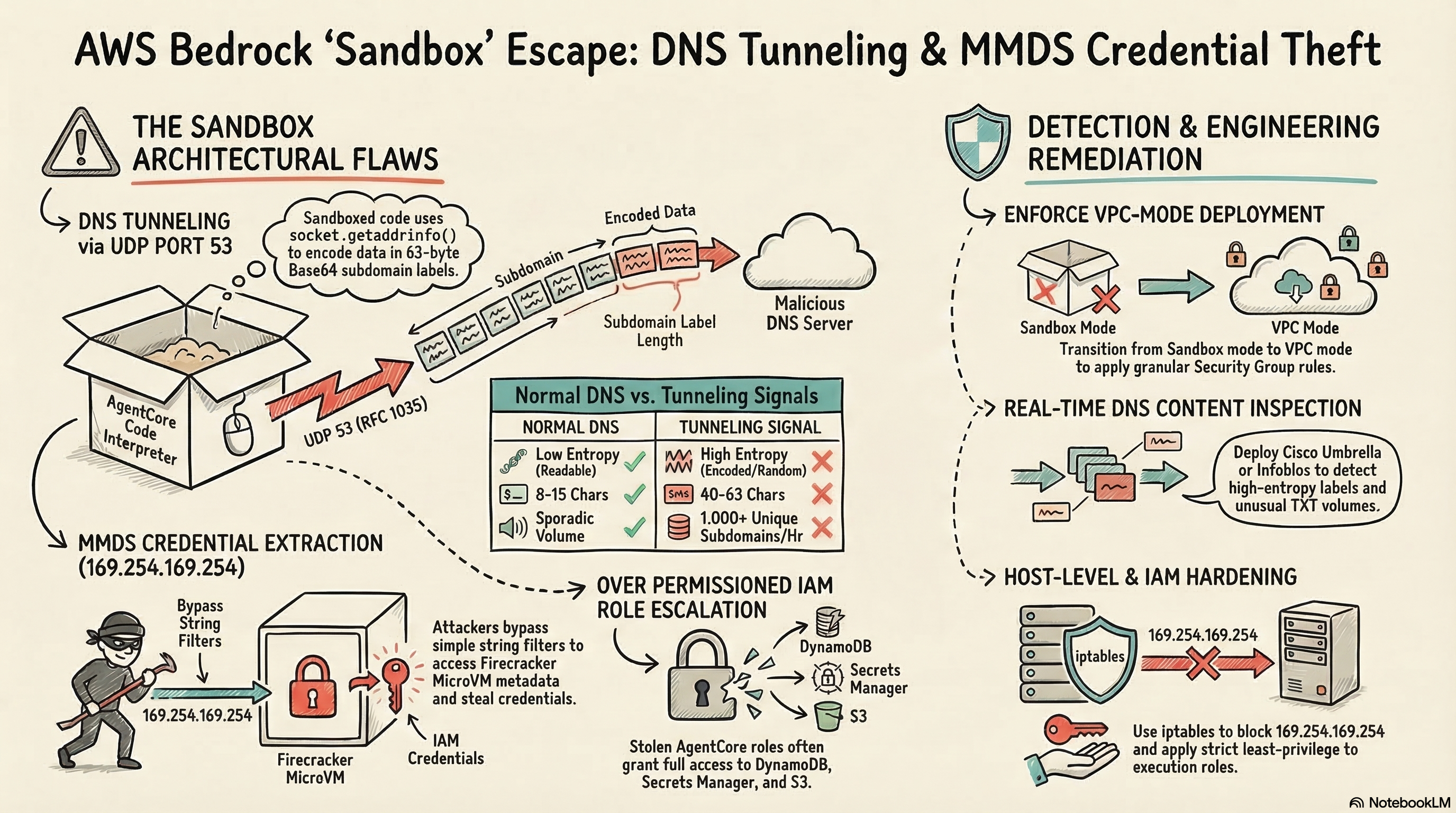 AWS Bedrock DNS Exfiltration Technical Architecture