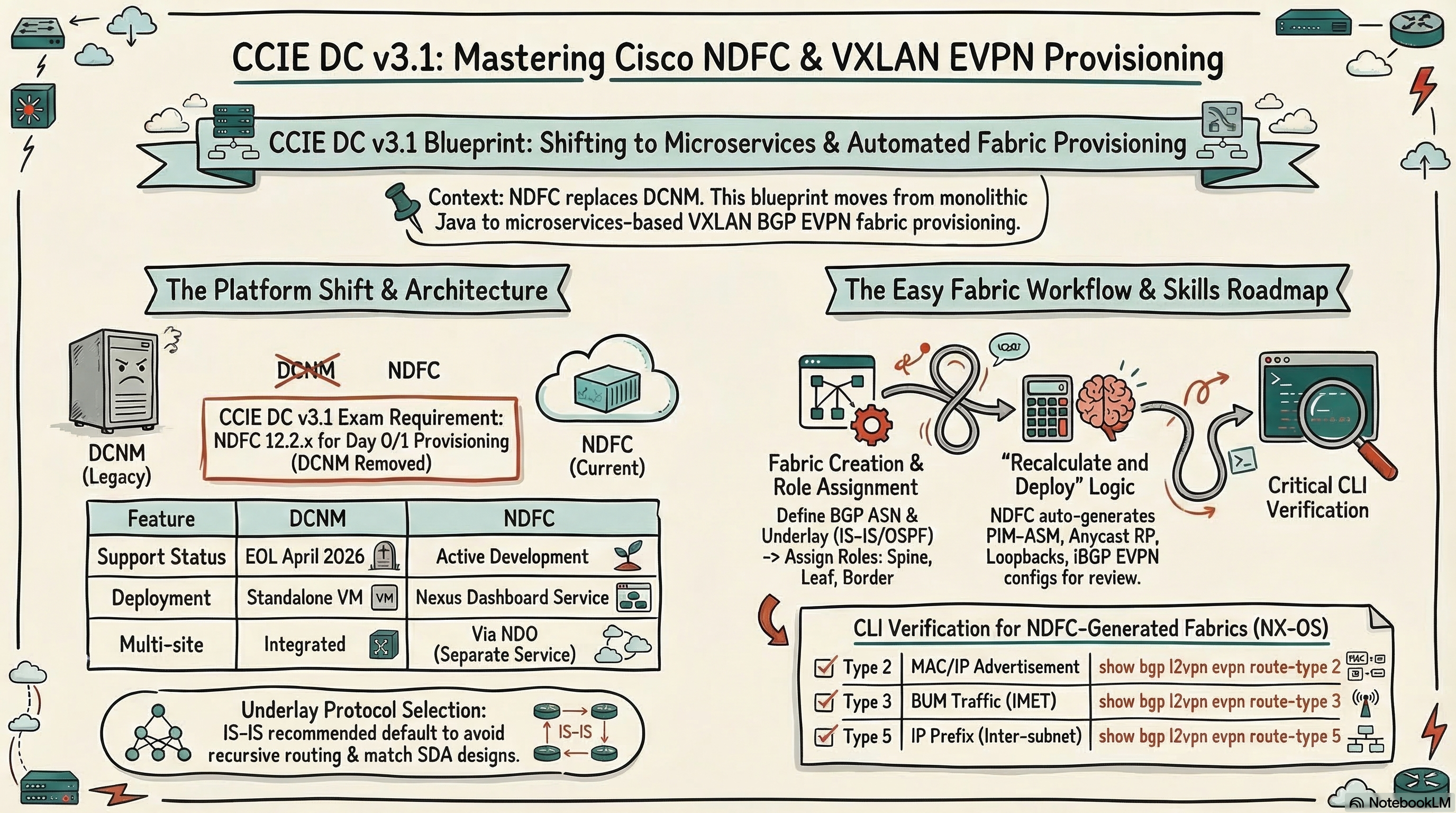 Cisco NDFC VXLAN EVPN Fabric Overview