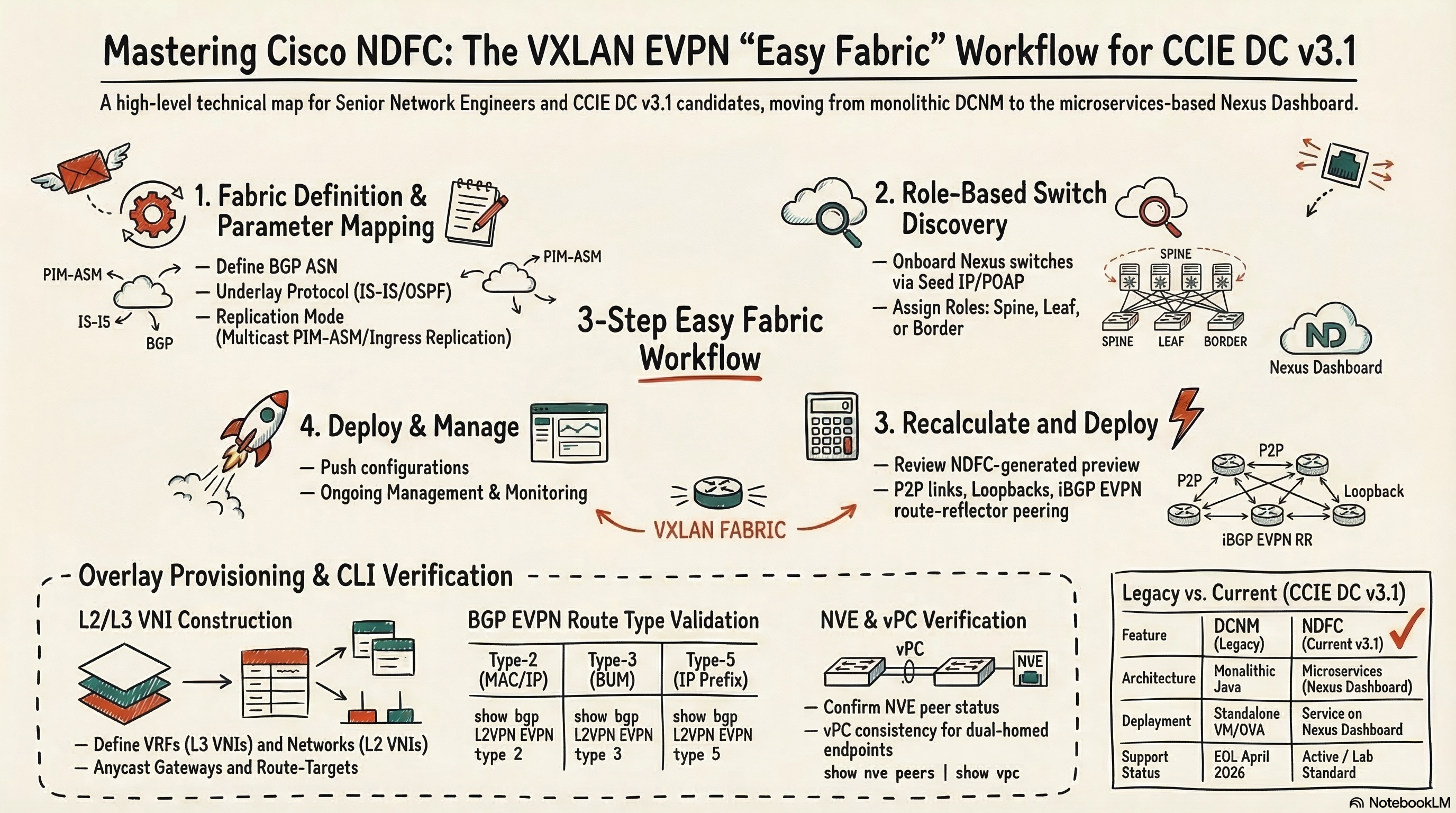 NDFC VXLAN EVPN Technical Architecture