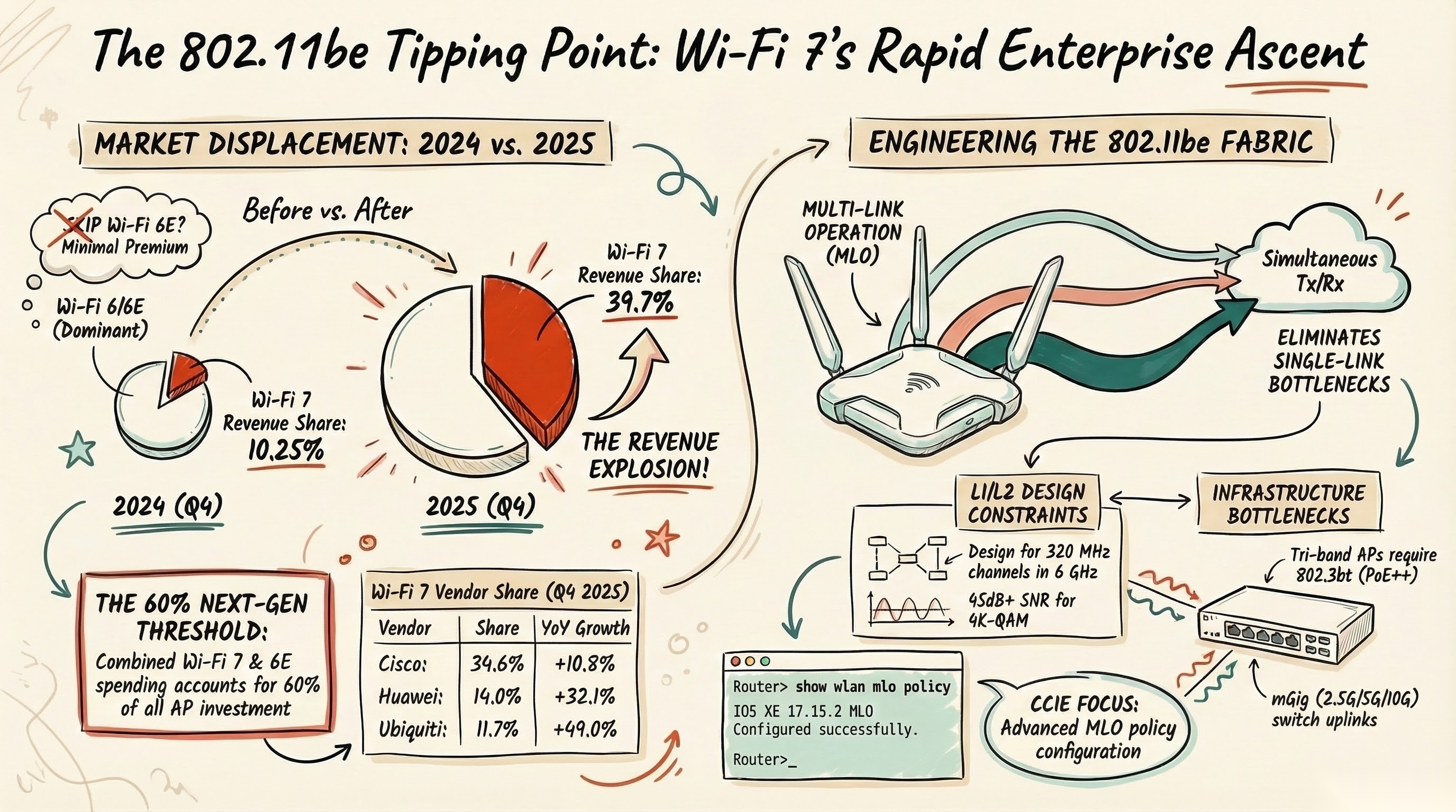 Wi-Fi 7 Enterprise WLAN Revenue Technical Architecture
