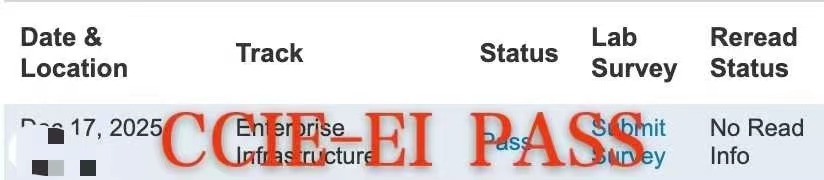 CCIE EI Pass - Cisco Portal