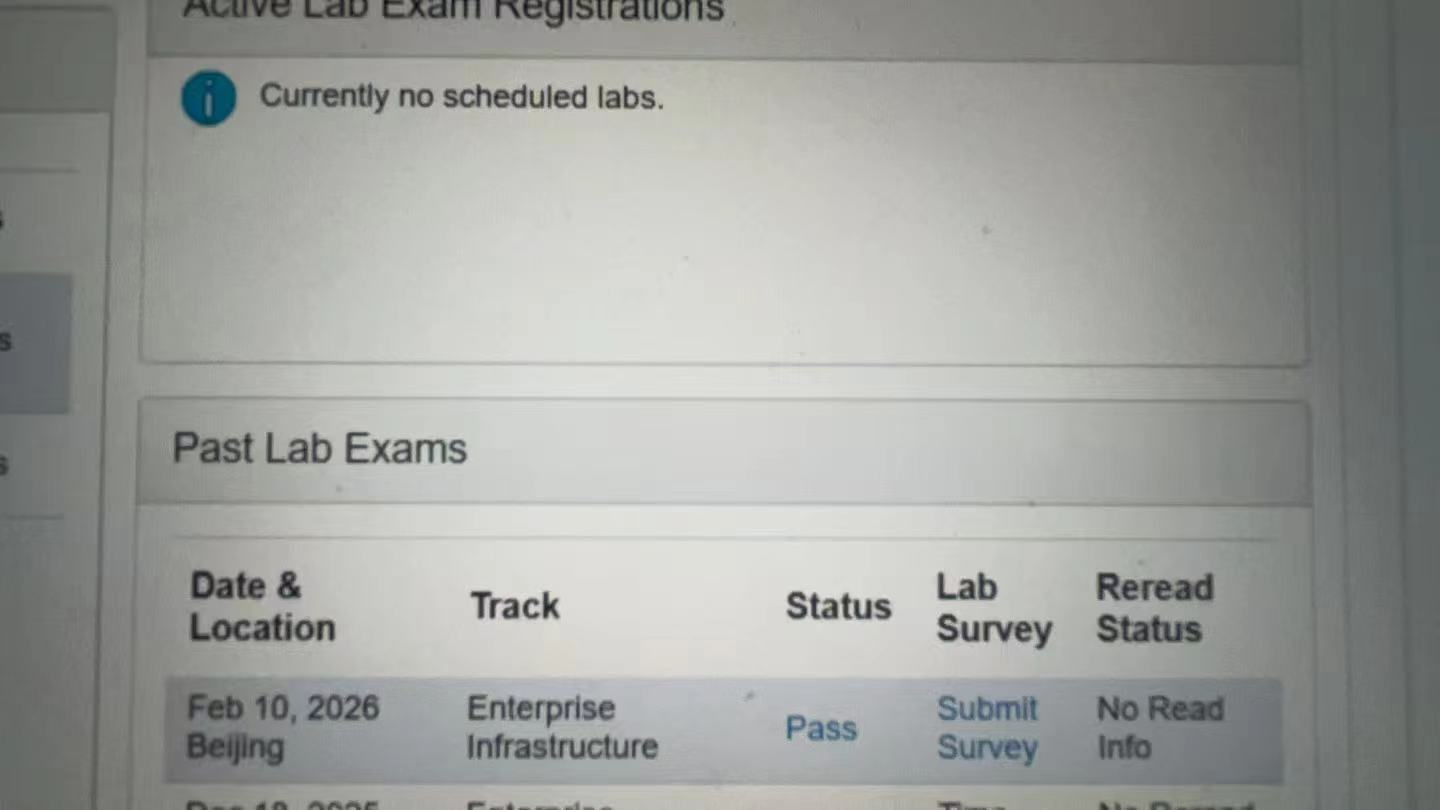 CCIE EI Pass - Cisco Portal